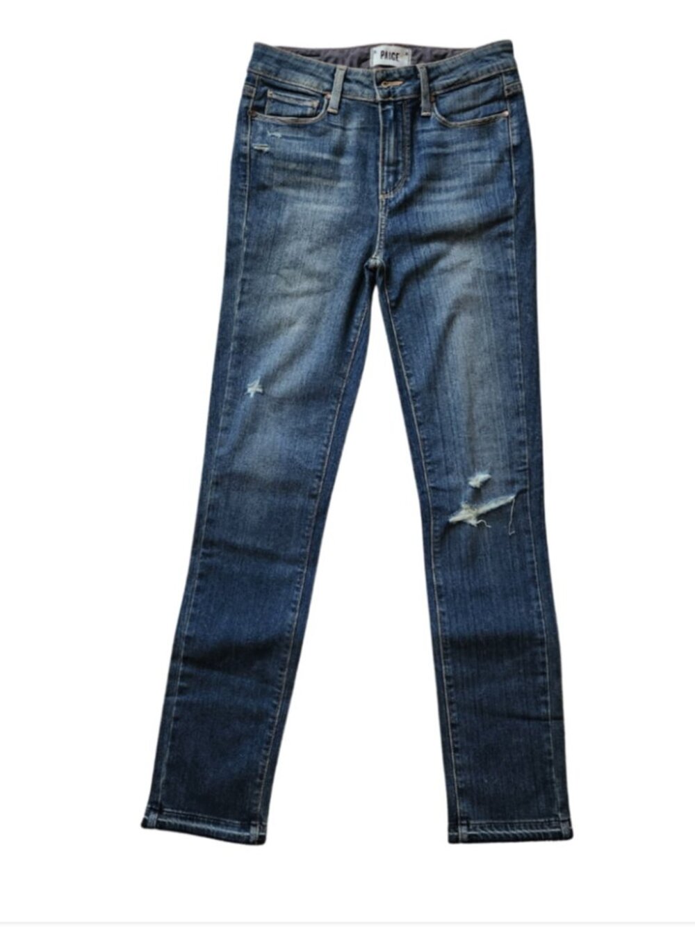 PAIGE Hoxton Ankle Peg Dark Denim Slim Jean High Rise Stretch Women Size 26